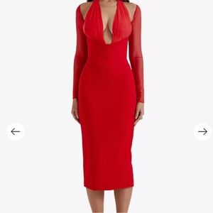 House of CB Yasmin long sleeve bodycon midi